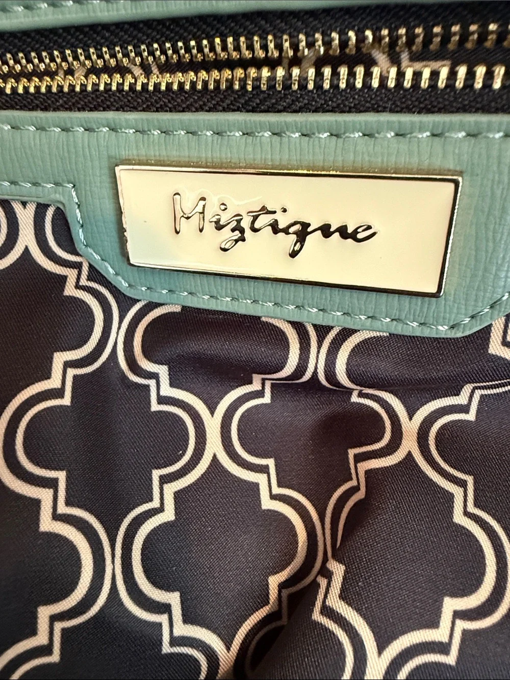 Miztique Sage Green Faux Leather Backpack